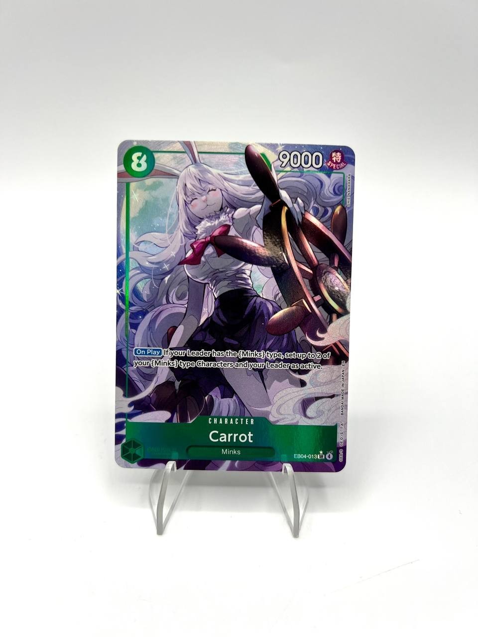 Carrot EB04-013 SR Alt Art The Azure Sea’s Seven One Piece Card Game Inglese