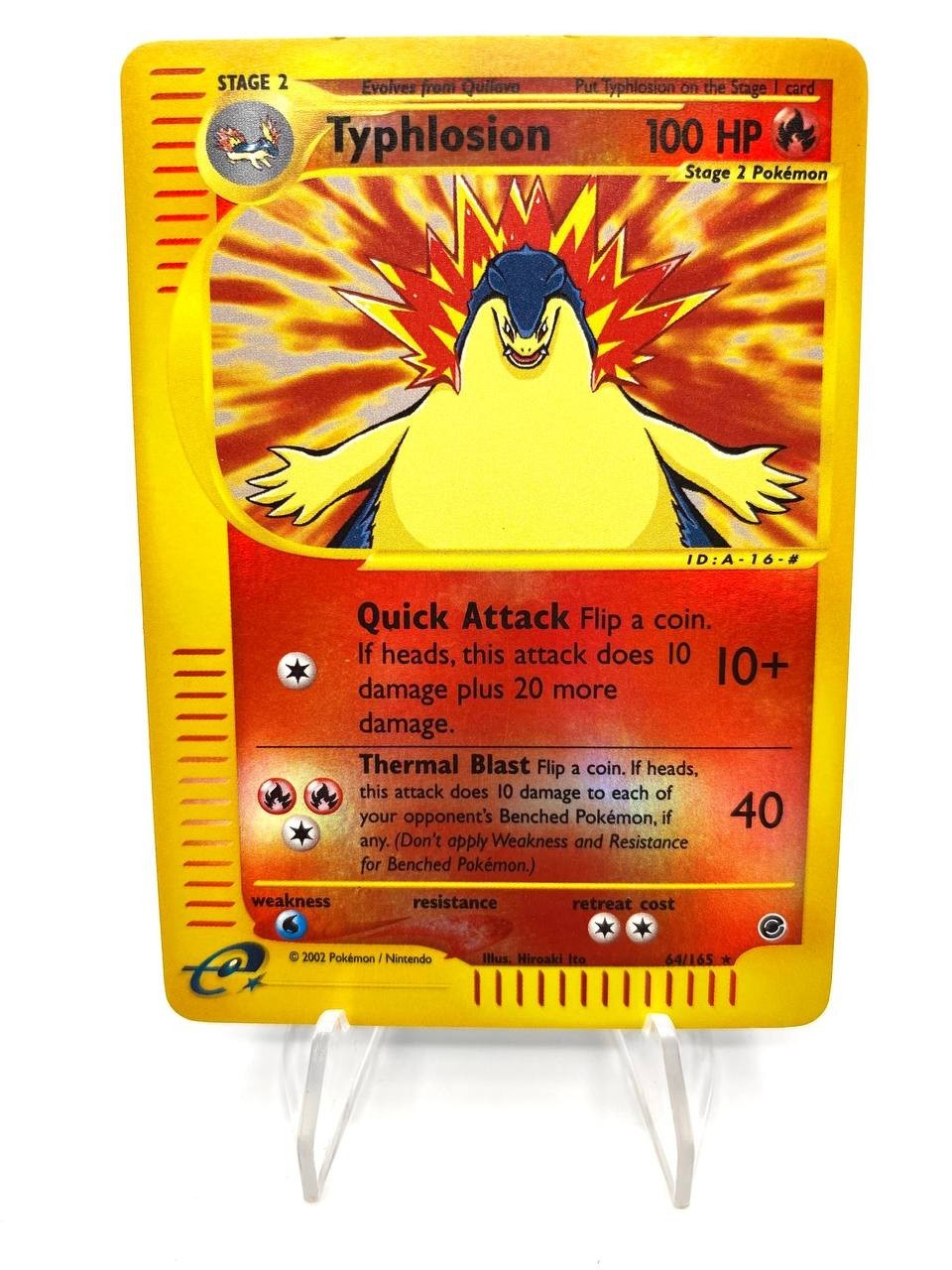 Carta pokemon Typhlosion 64/165 Expedition Base Reverse Holo Inglese Excellent