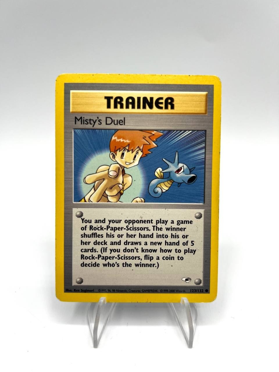 Carta pokemon Misty's Duel 123/132 Trainer Vintage set Gym Heroes Inglese EXC