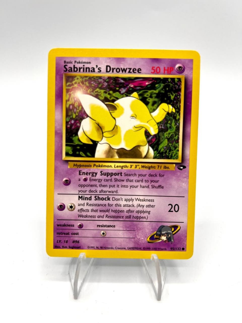 Carta pokemon Sabrina's Drowzee 95/132 Gym Challenge Excellent Inglese Vintage