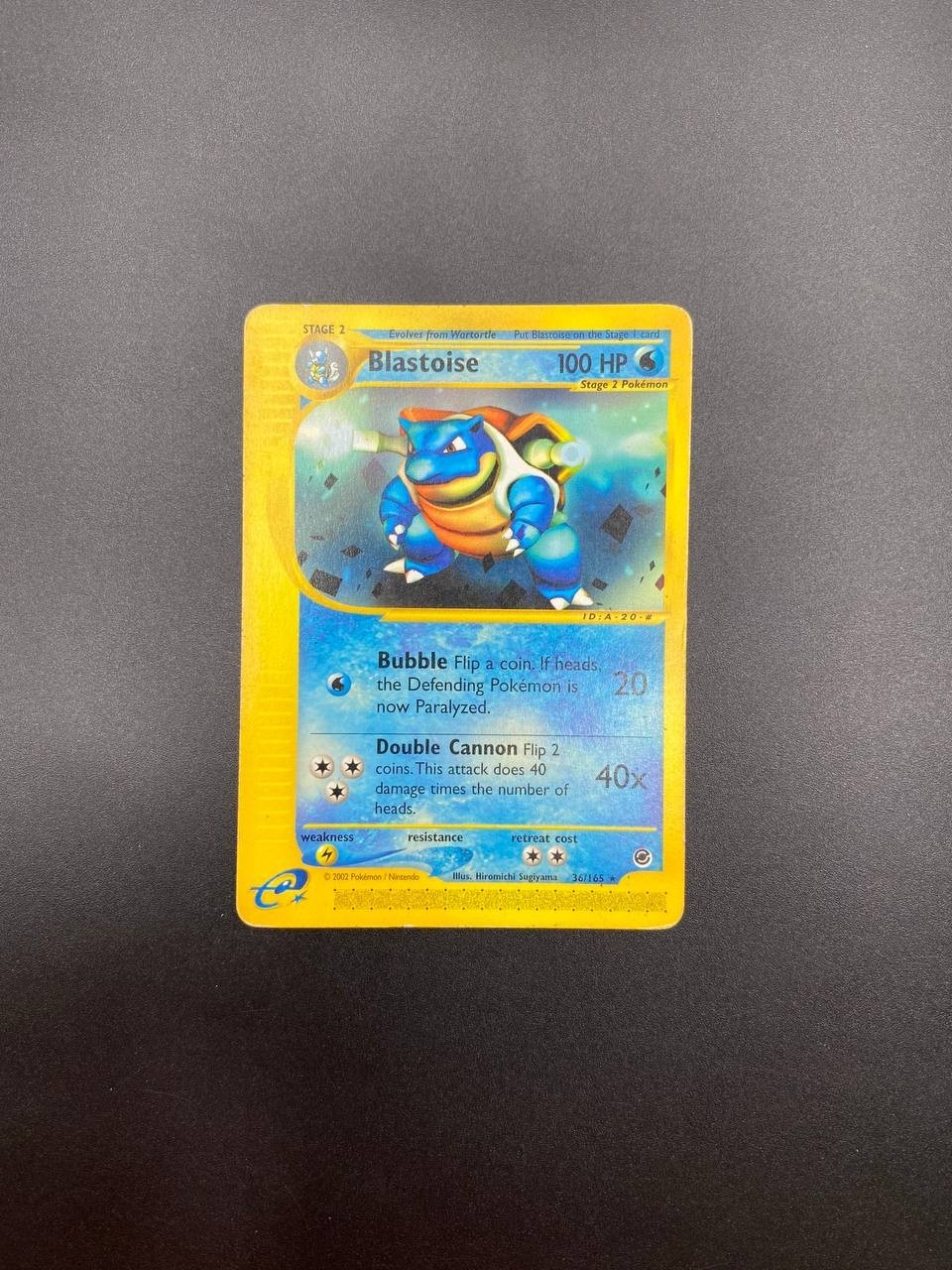 Carta Pokemon Blastoise set Expedition 36/165 Vintage No Holo Inglese Played