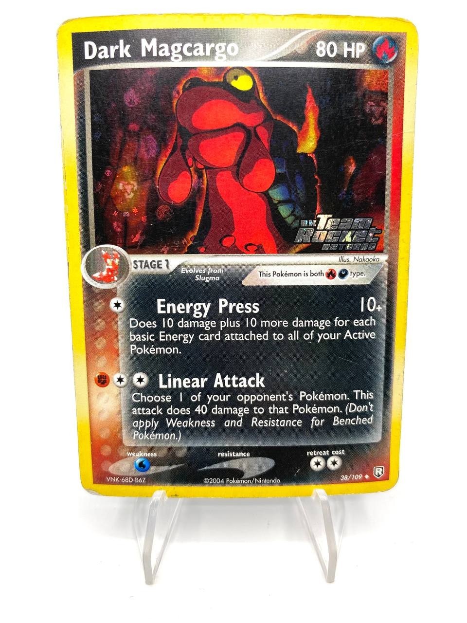 Carta Pokemon Dark Magcargo set Team Rocket Returns 38/109 Holo Stamped Good ENG
