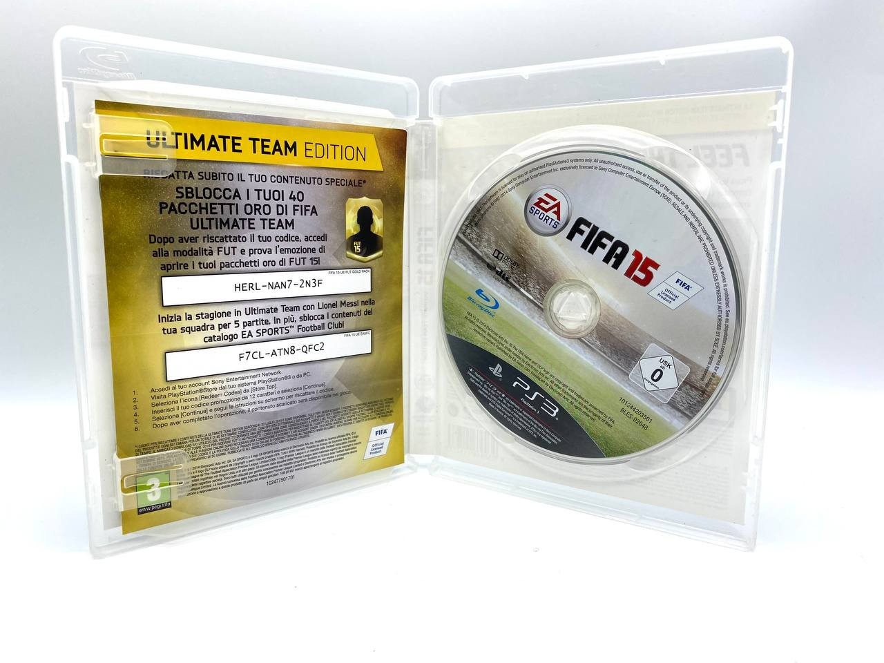 FIFA 15 Ultimate team edition PS3 PlayStation Sony Italiano Completo Funzionante