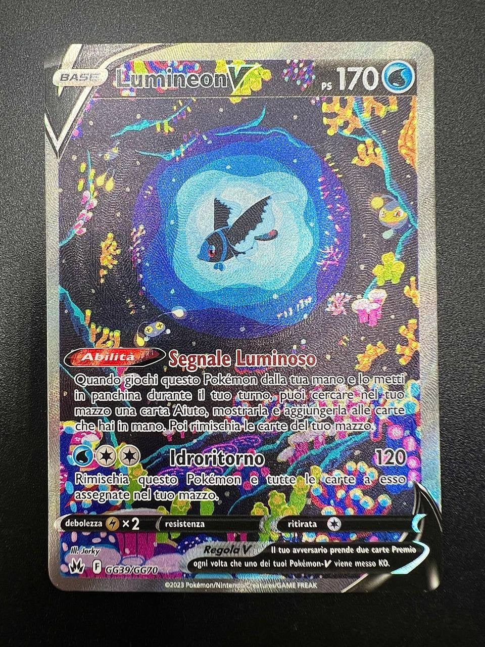 Carta pokemon Lumineon V F GG39/GG70 set zenith regale Italiano Holo Near mint