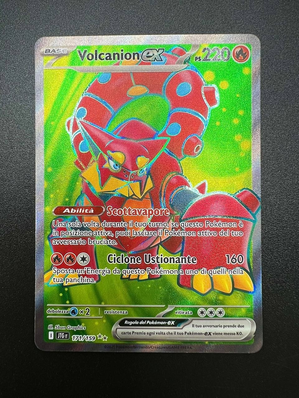 Pokemon Volcanion ex 171/159 JTG Avventure insieme Holo Near Mint Italiano