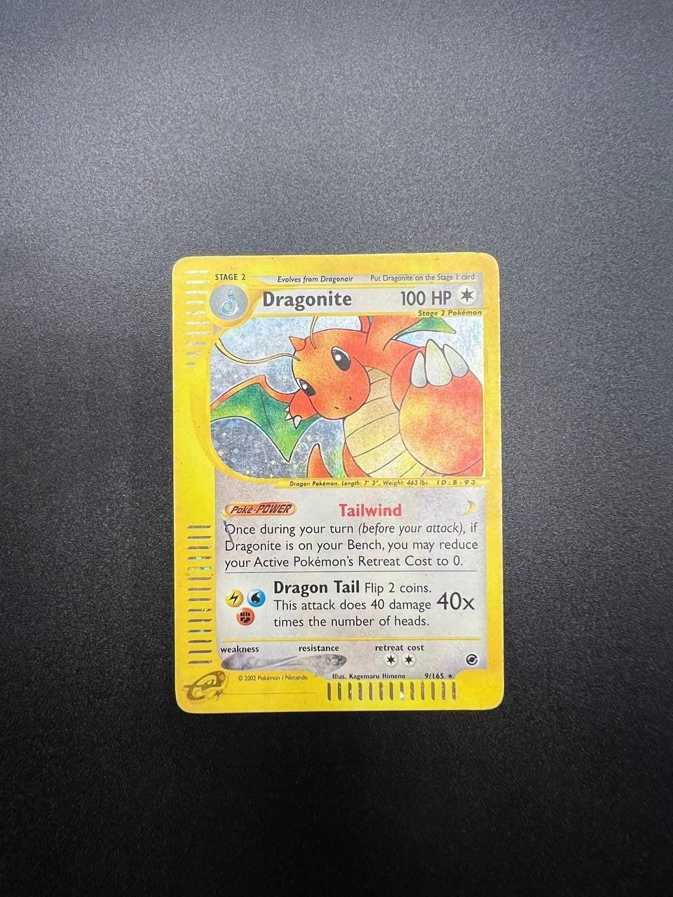 Dragonite 9/165 Holo Pokémon TCG Expedition Base Set 2002 inglese light played