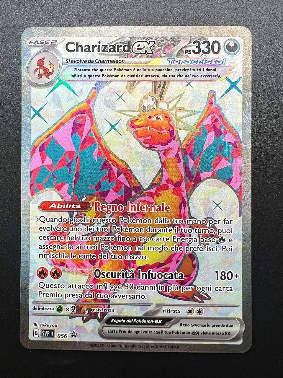 Pokemon Charizard ex SVP 056 Black Star Promo Full Art Near mint Italiano Holo
