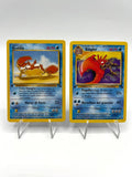 Lotto Pokemon Krabby 51/62 Kingler 38/62 1a edizione Fossil Excellent Italiano