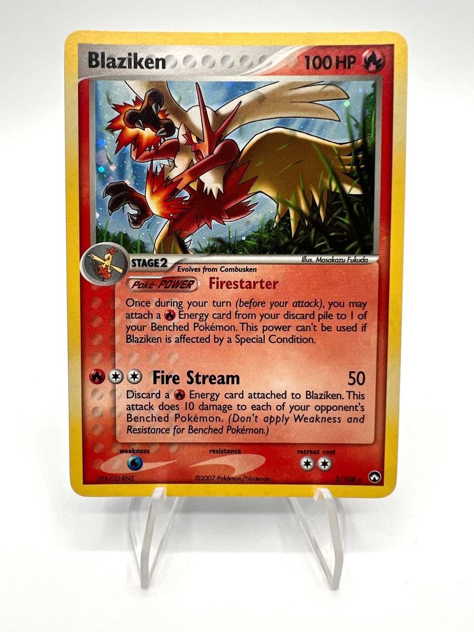Carta Pokemon Blaziken 5/108 set Power Keepers Holo Good Vintage Inglese