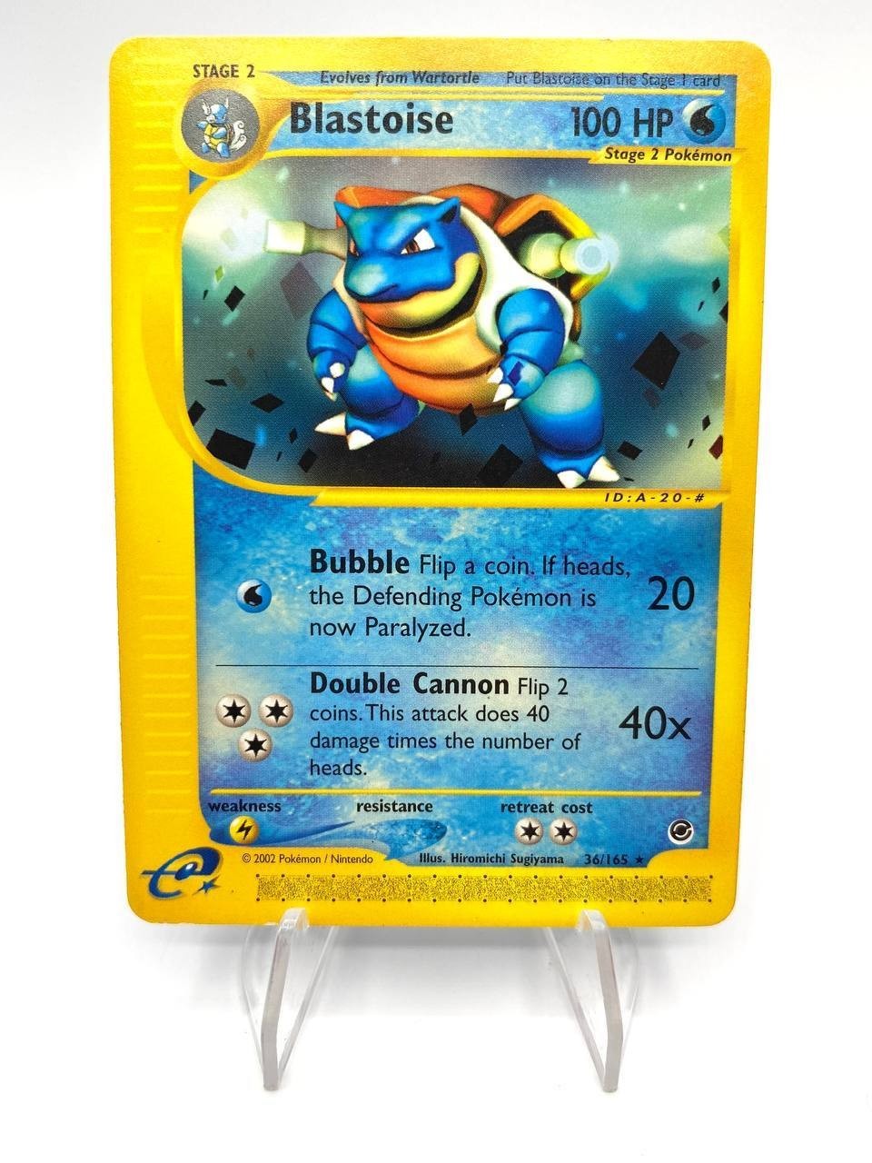 Carta Pokemon Blastoise set Expedition 36/165 Rara No Holo Inglese Excellent