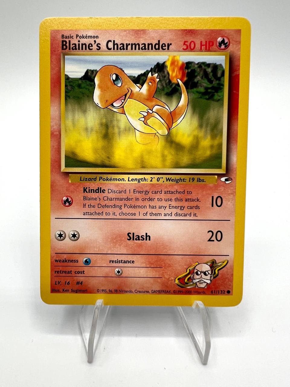 Carta pokemon Blaine's Charmander 61/132 Gym Heroes Inglese Vintage Excellent