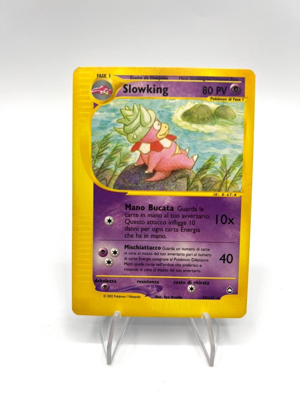 Pokemon card Slowking  34/147 no holo Aquapolis Vintage Italiano excellent