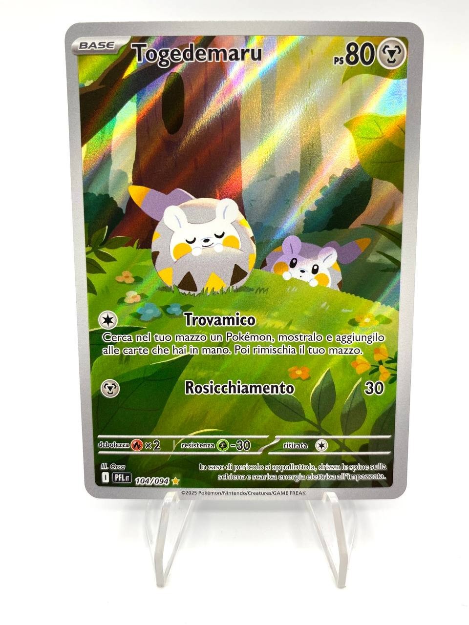 Carta Pokemon Togedemaru PFL 104/094 set Fiamme Spettrali Pfl Italiano Near Mint