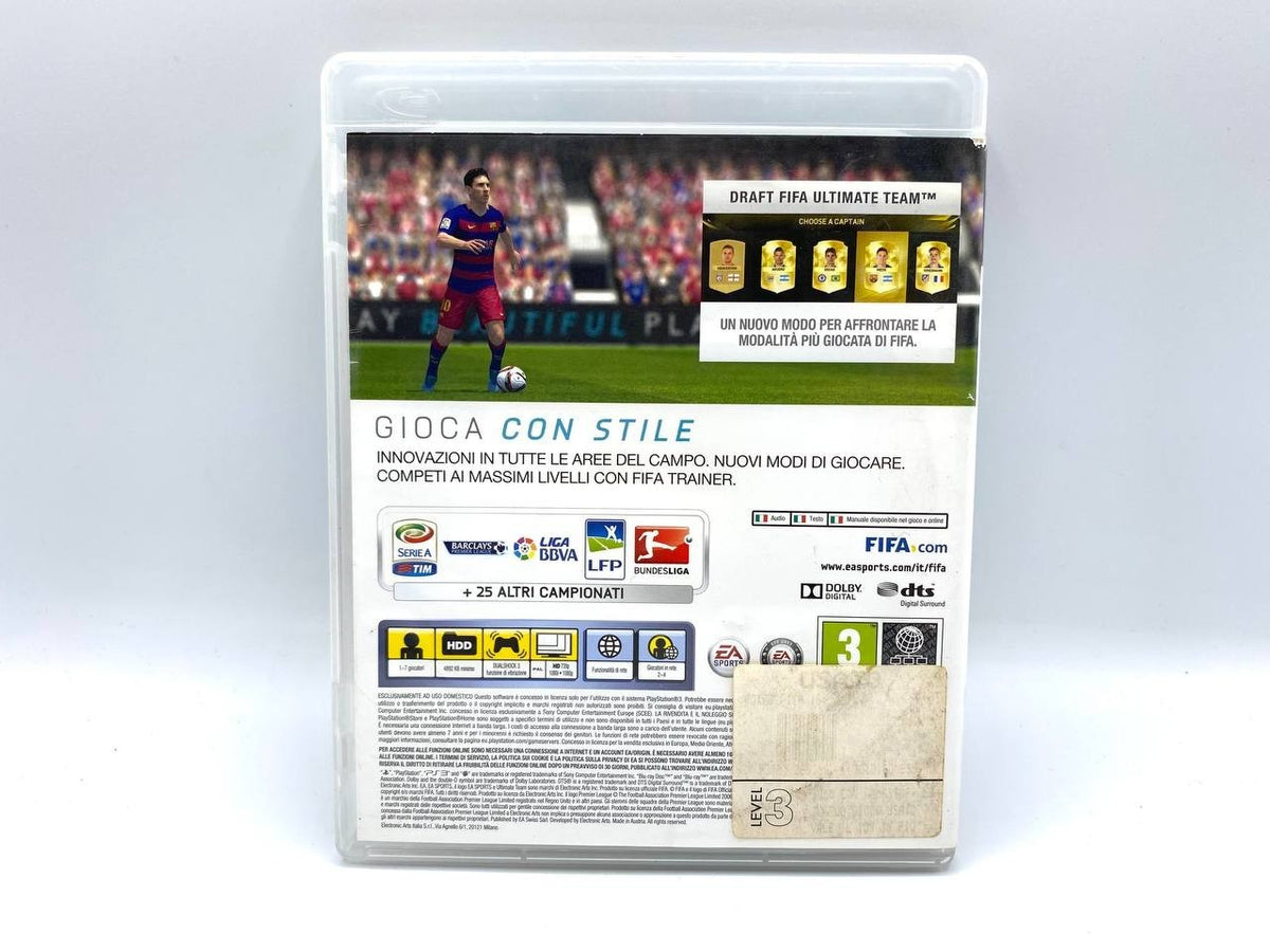 Gioco FIFA 16 Sony Playstation PS3 EA sports Completo Funzionante Italiano