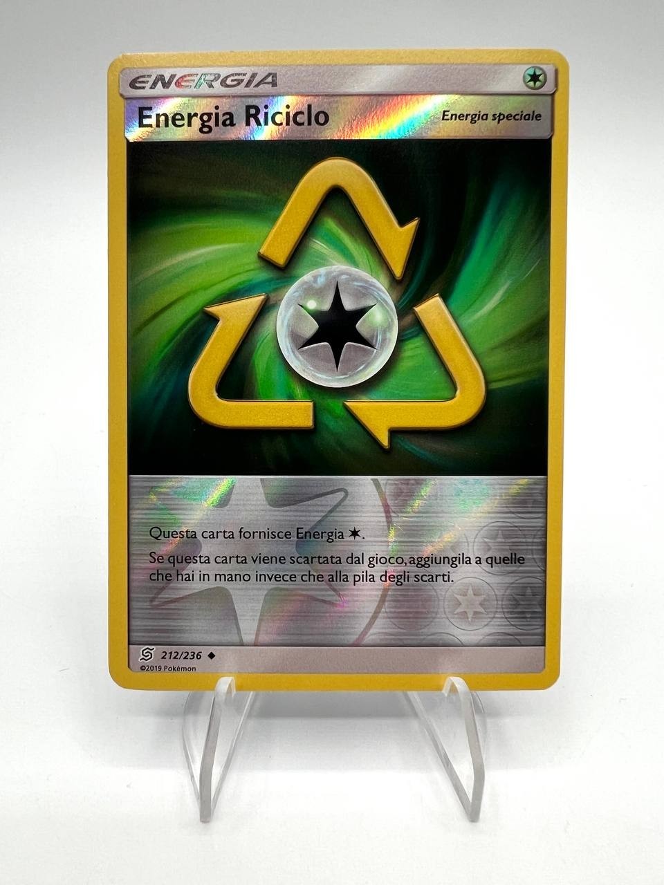 Carta pokemon Energia Riciclo 212/236 set Sintonia mentale Reverse Holo ITA EXC