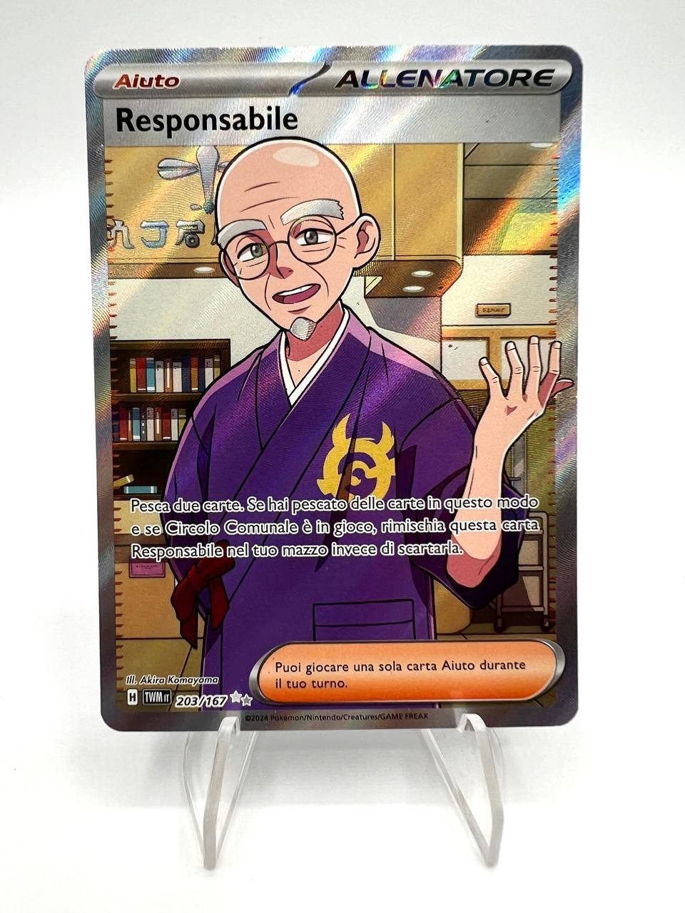 Carta Pokemon RESPONSABILE 203/167 Crepuscolo Mascherato TWM Full Art ITA NM