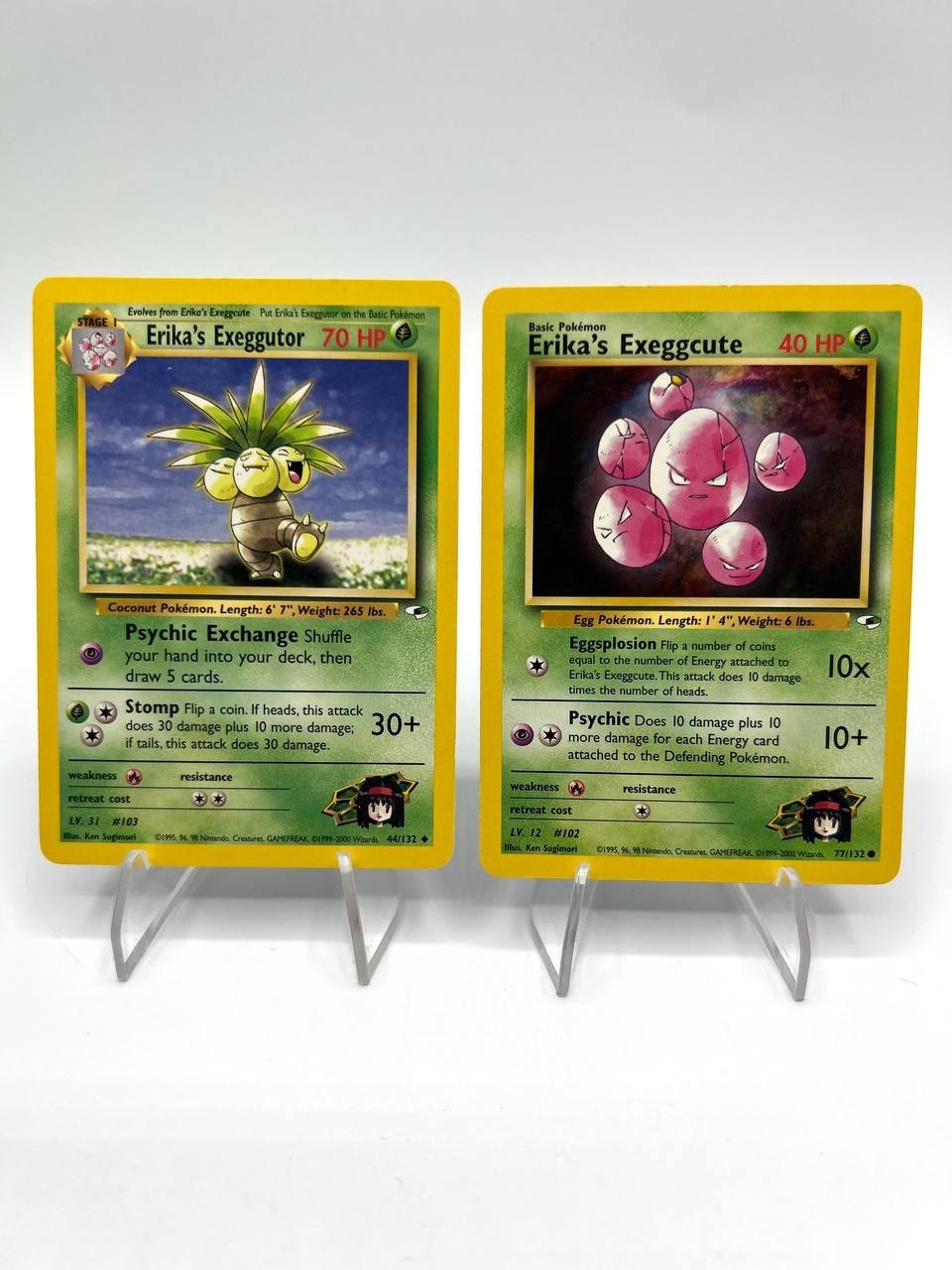 Carte pokemon Ericka’s Exeggutor 44/132 Erika's Exeggcute 77 set Gym Heroes EXC