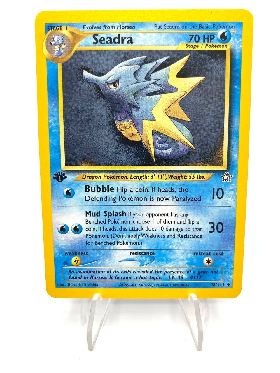 Carta Pokemon Seadra 48/111 set Neo Genesis Inglese Excellent 1 Edizione