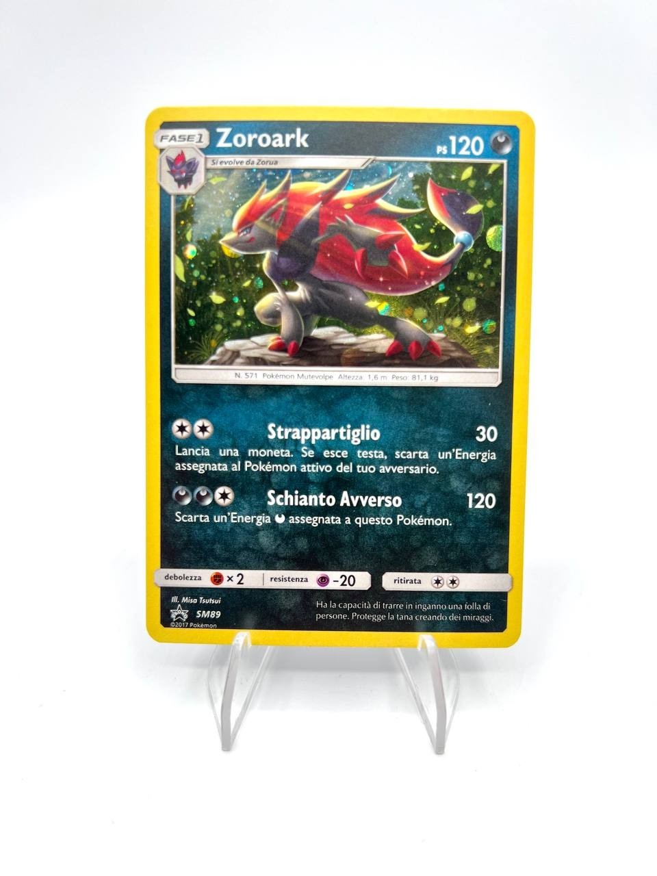 Carta pokemon ZOROARK SM89 Black star Promo Holo Italiano Near mint