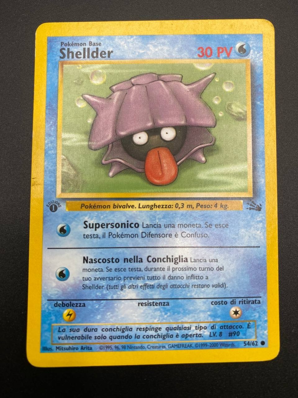 Carta Pokémon Shellder 54/62 set Fossil FO Italiano Excellent Vintage No holo