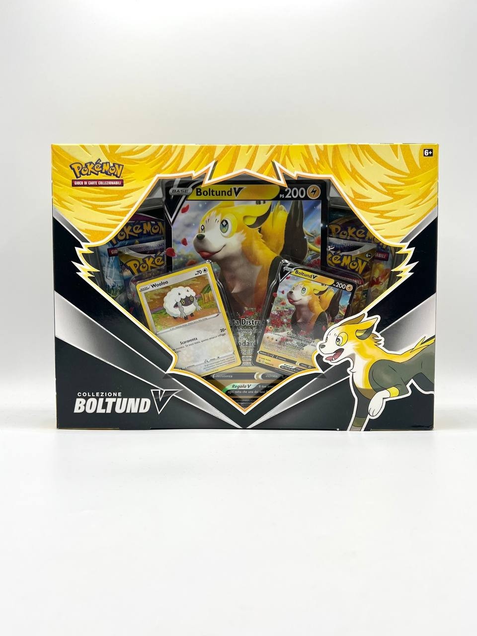 Pokemon Boltund V Collezione Box 2 promo 4 bustine Sealed Italiano