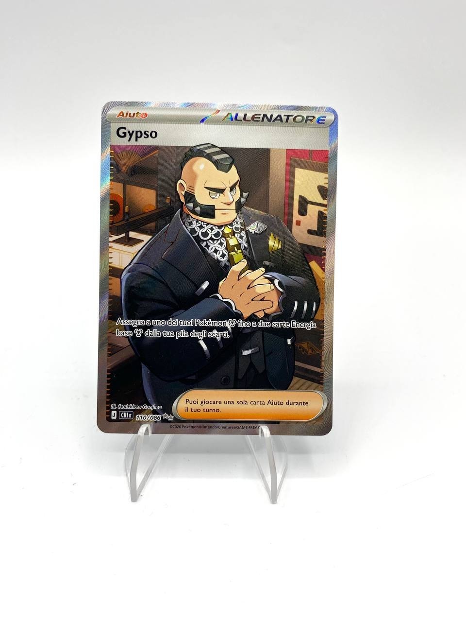 Carta Pokemon Gypso 110/086 set Caos Nascente CRI Italiano Near Mint holo