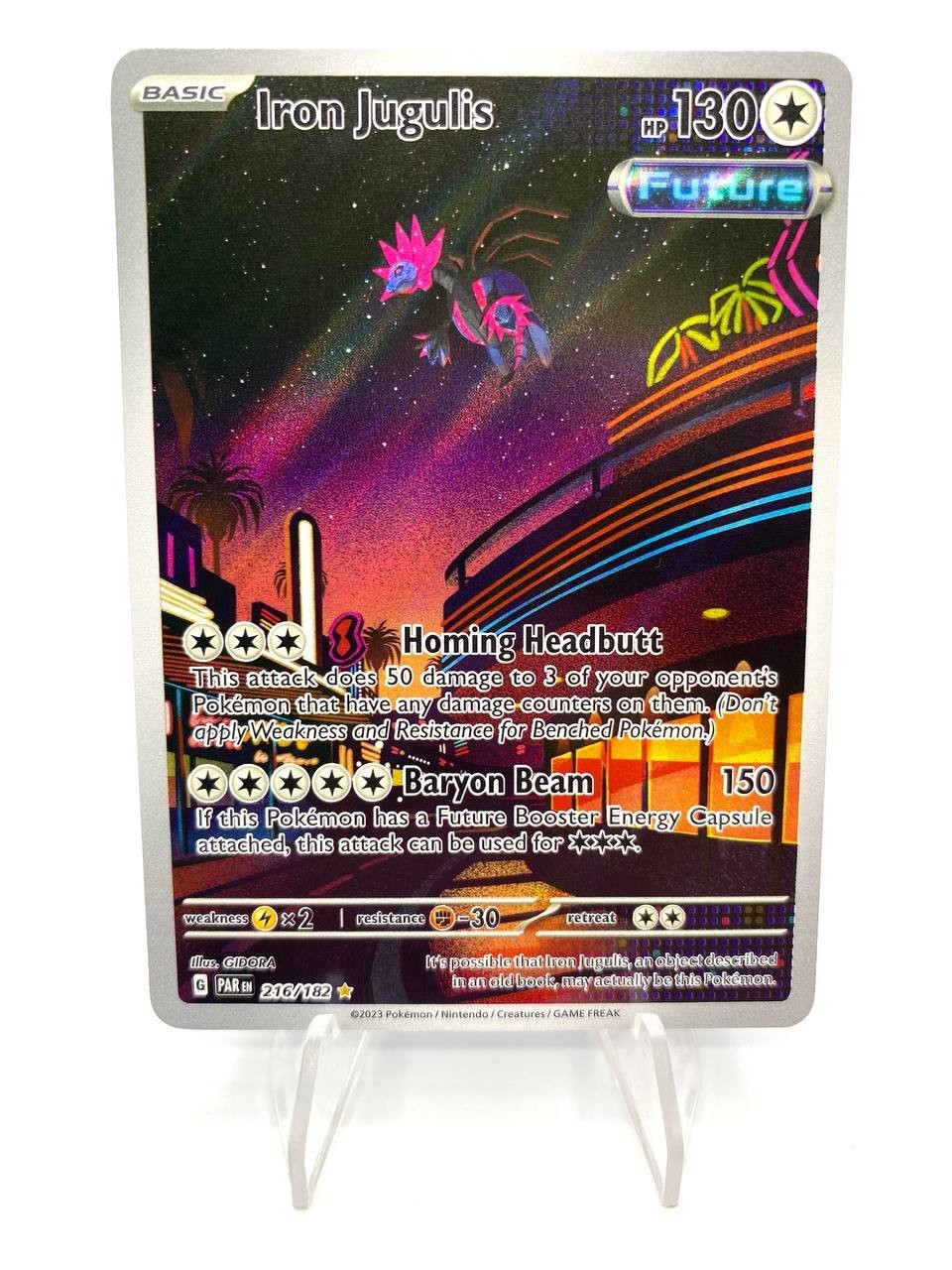 Carta pokemon Iron Jugulis PAR en set Paradox Rift 216/182 Near mint ENG inglese