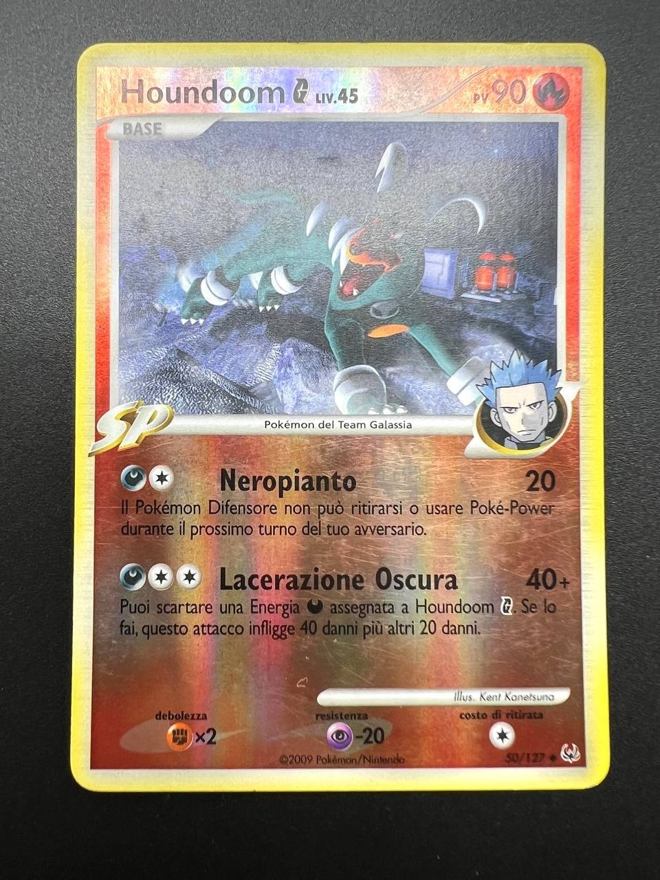 Carta Pokemon Houndoom G Lv 45 50/127 Reverse Holo set Platino Italiano Good