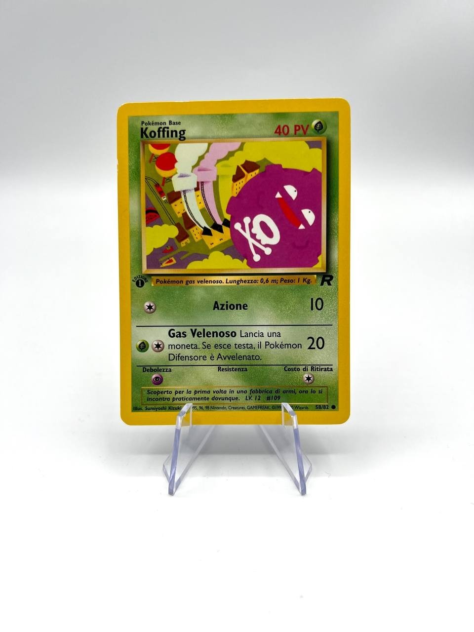 Carta pokemon Koffing 1a edizione Team Rocket 58/82 Italiano Good Vintage