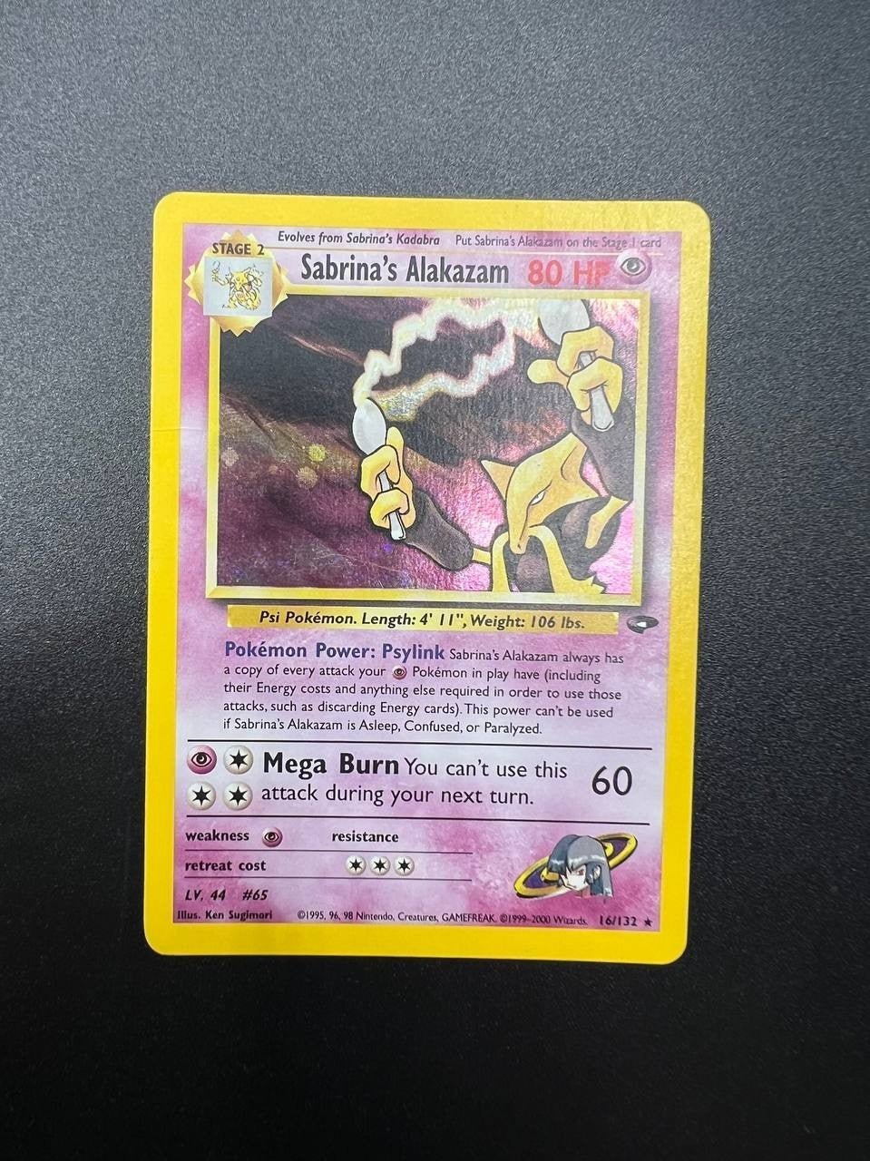 Pokemon TCG Sabrina's Alakazam 16/132 Gym Challenge Holo Rare inglese excellent