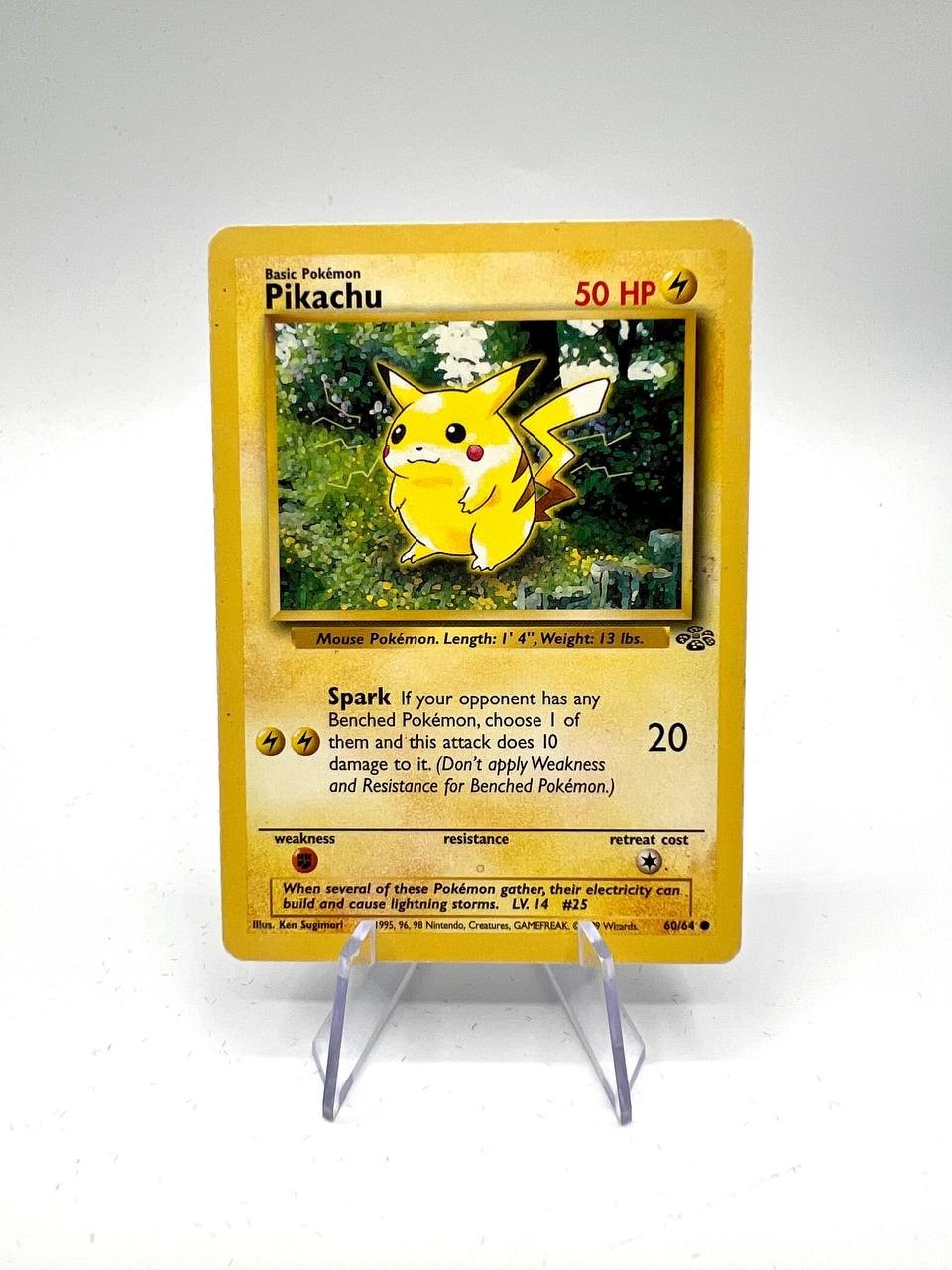 Carta Pokemon Pikachu 60/64 Set Jungle italiano played Vintage unlimited