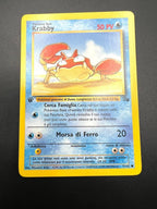 Carta Pokémon Krabby 51/62 1 Edizione Italiano Fossil FO Vintage Excellent