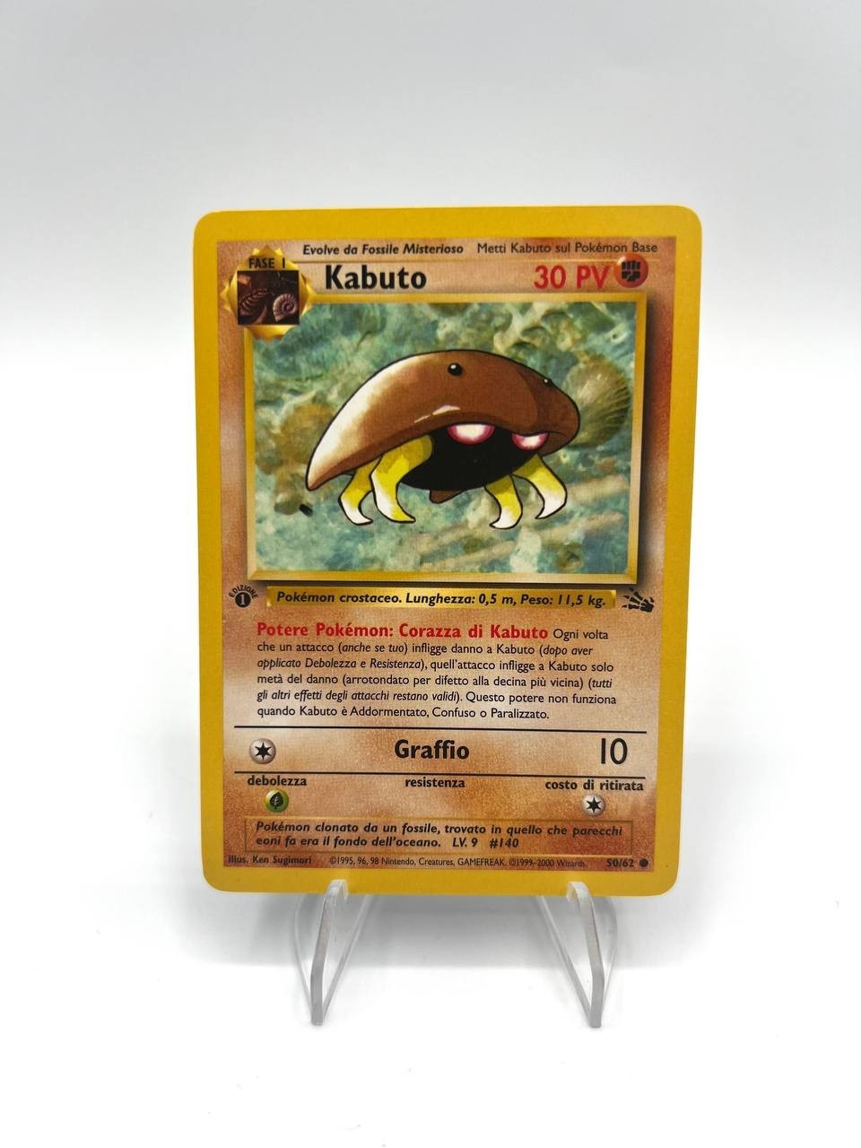 Pokemon Card Kabuto 50/62 Set Fossil italiano Italiano 1st Edizione excellent