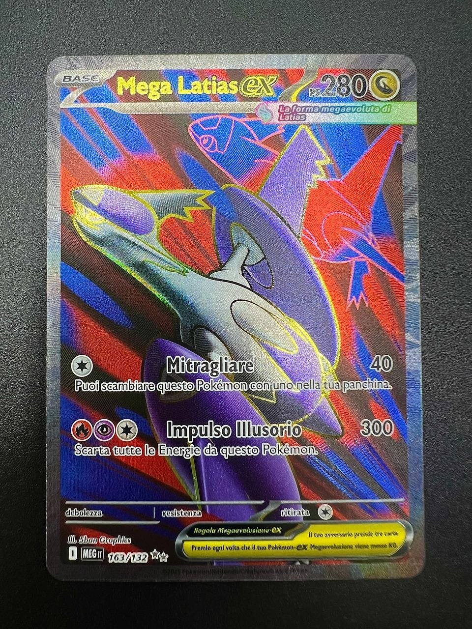 Pokemon Mega Latias ex MEG 163/132 Full Art Megaevoluzione Italiano ITA NM