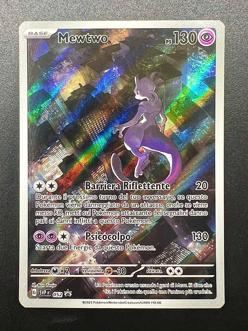 Carta Pokémon Mewtwo 052 SVP S&V set 151 balck star Promo Holo Inglese Near mint
