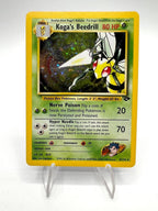 Carta pokemon Koga's Beedrill 9/132 set Gym Challenge Unlimited Holo Excellent