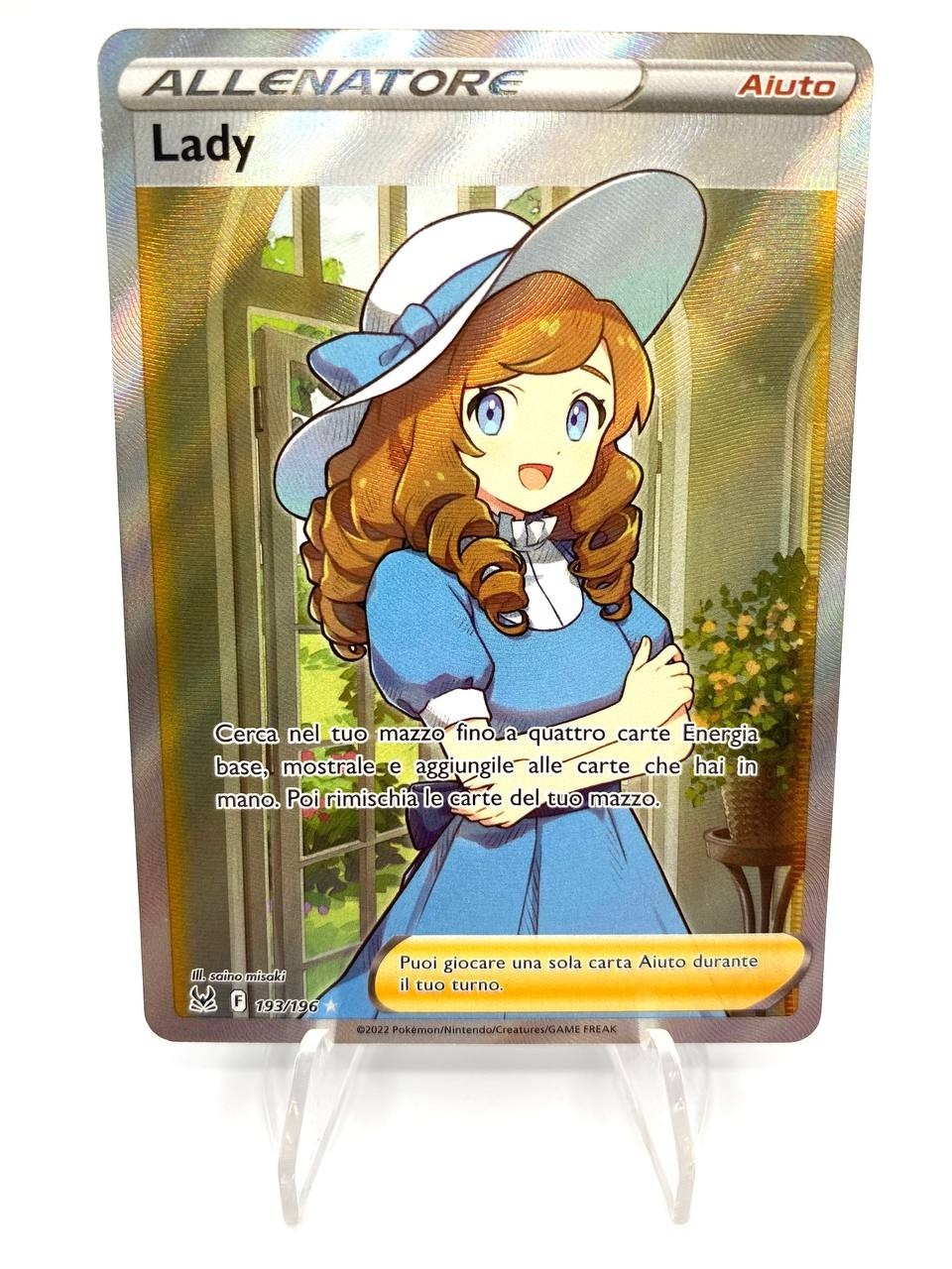 Carta Pokemon set ORIGINI PERDUTE LADY 193/196 Italiano Near Mint Holo