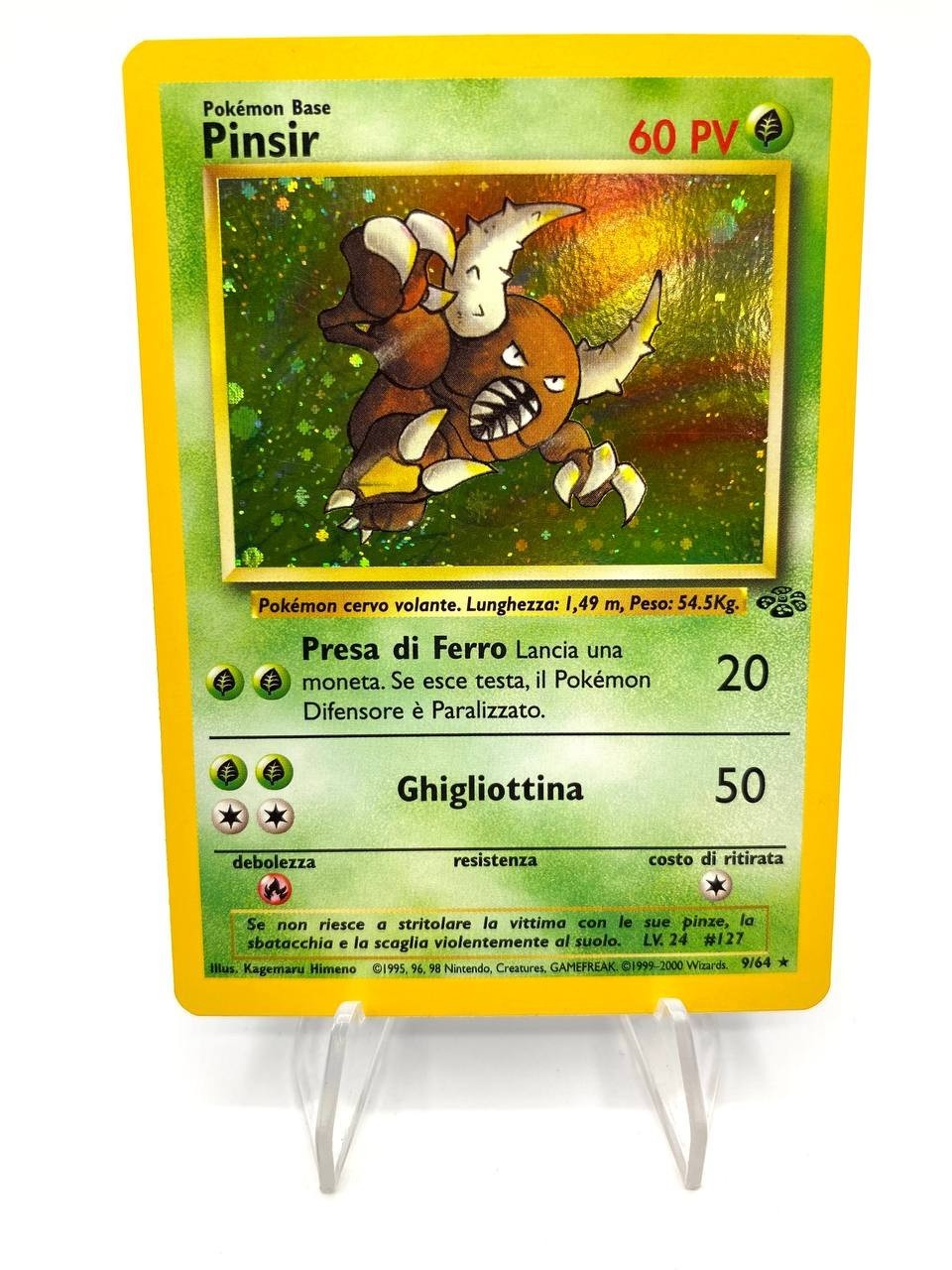 Carta pokemon Pinsir 9/64 Set Jungle JU Italiano Holo Wizards Good Vintage