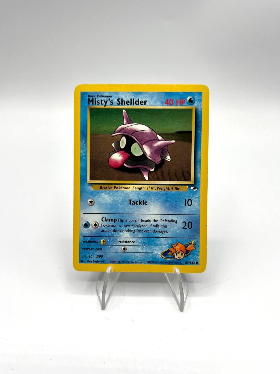Carta pokemon Misty's Shellder 89/132 Gym Heroes Good Vintage Inglese no holo