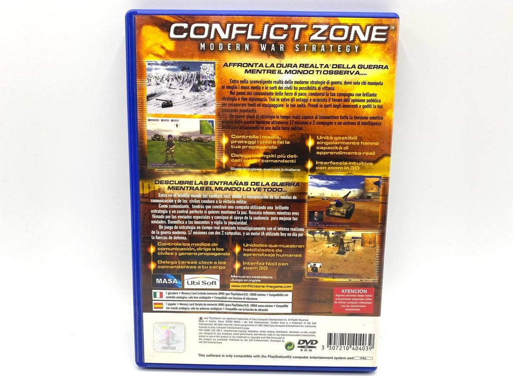 Conflict Zone Modern War Strategy Sony Playstation PS2 ITA Completo Funzionante