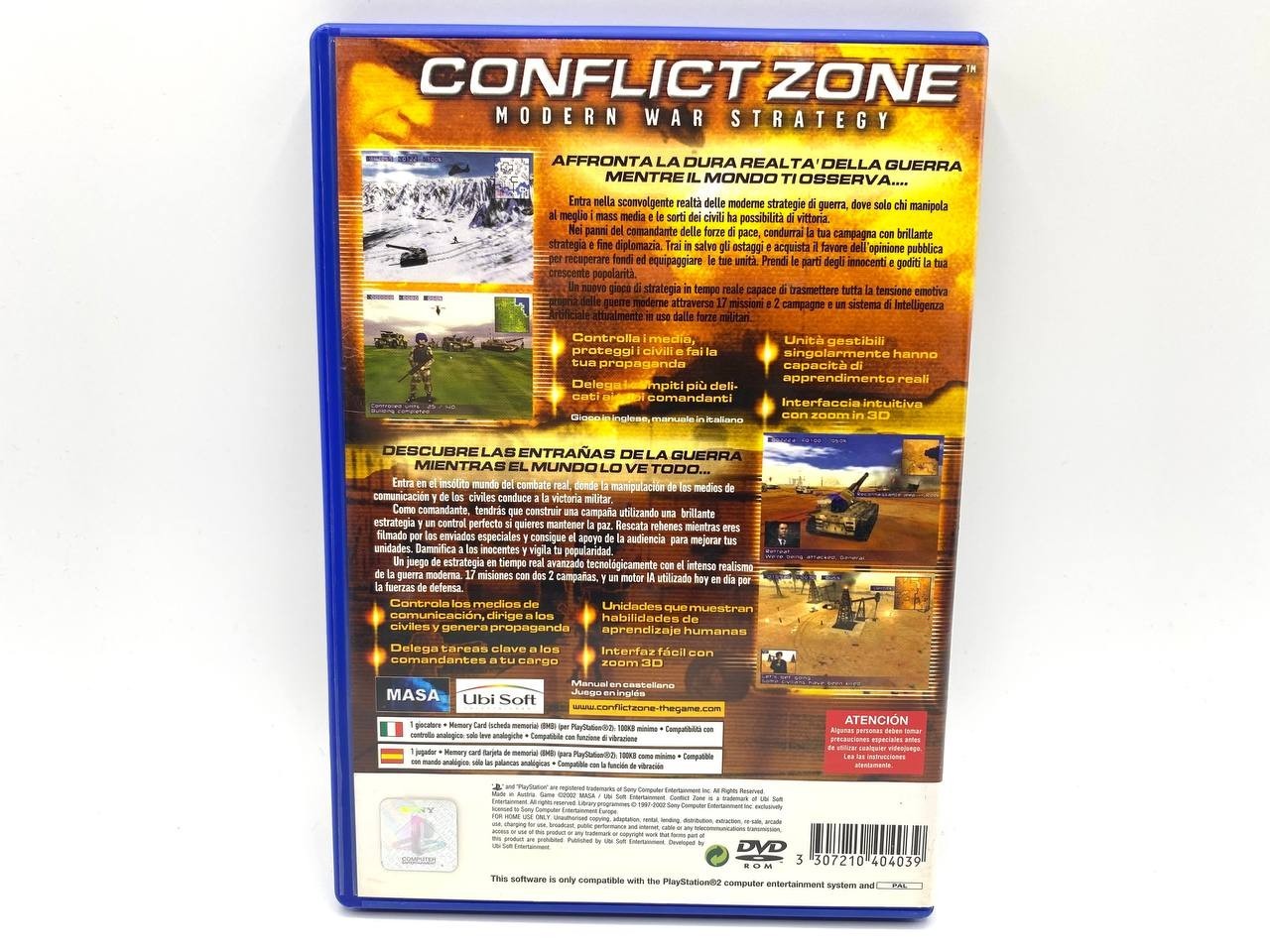 Conflict Zone Modern War Strategy Sony Playstation PS2 ITA Completo Funzionante