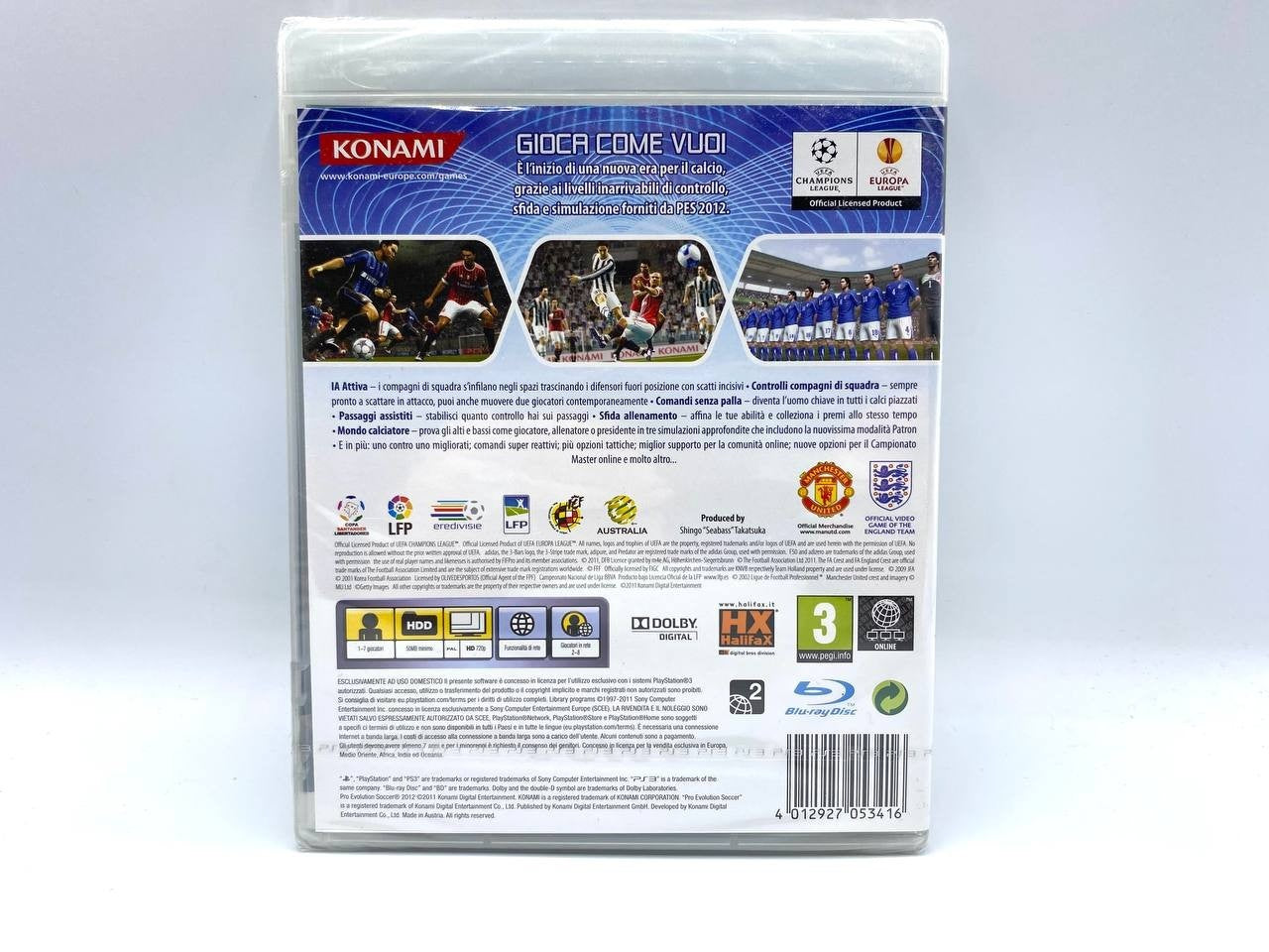 PES 2012 PS3 PLAYSTATION Funzionante completo Sigillato pal Italiano sony Konami