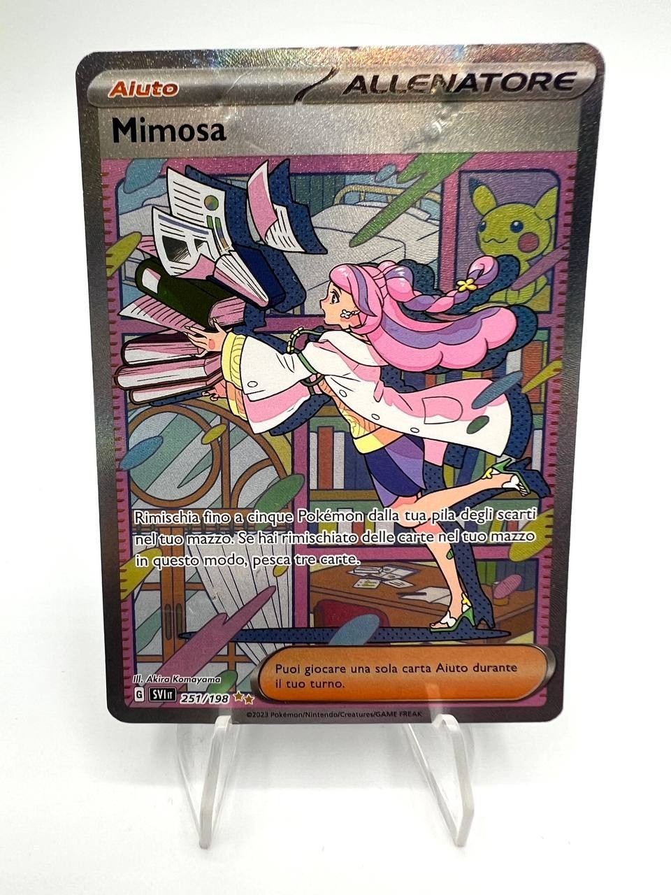 Carta Pokemon Mimosa SVI 251/198 Rara Full Art Scarlatto e Violetto ITA Poor