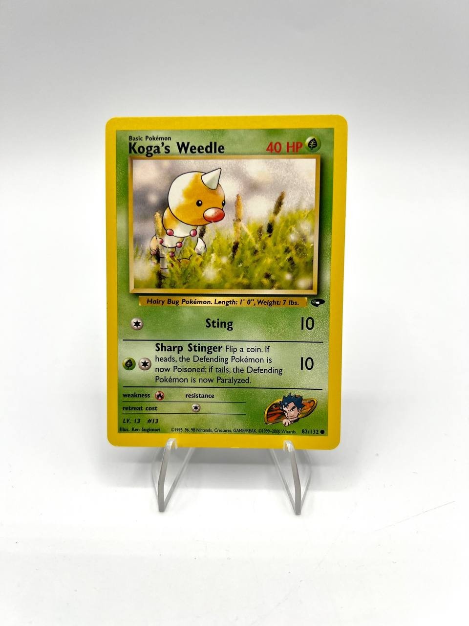 Carta pokemon Koga's Weedle 82/132 set Gym Heroes Good Vintage Inglese