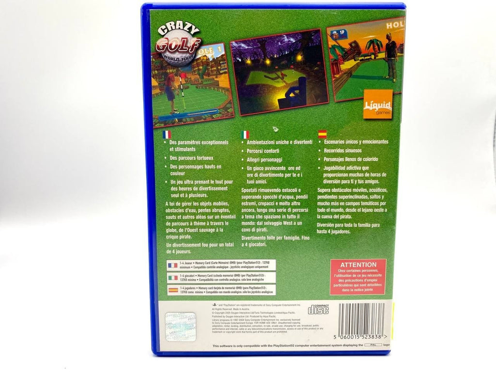 Gioco CRAZY GOLF WORLD TOUR PLAYSTATION 2 PS2 Liquid game Completo Funzionante
