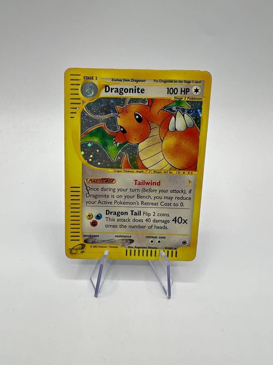 Dragonite 9/165 Holo Pokémon TCG Expedition Base Set 2002 inglese light played