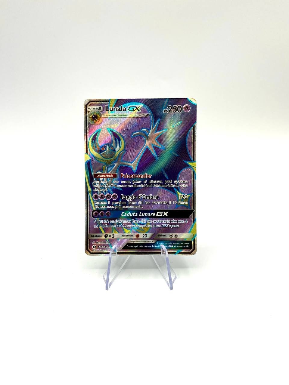 Carta pokemon Lunala GX 141/149 set Sole e luna Italiano Holo Near mint