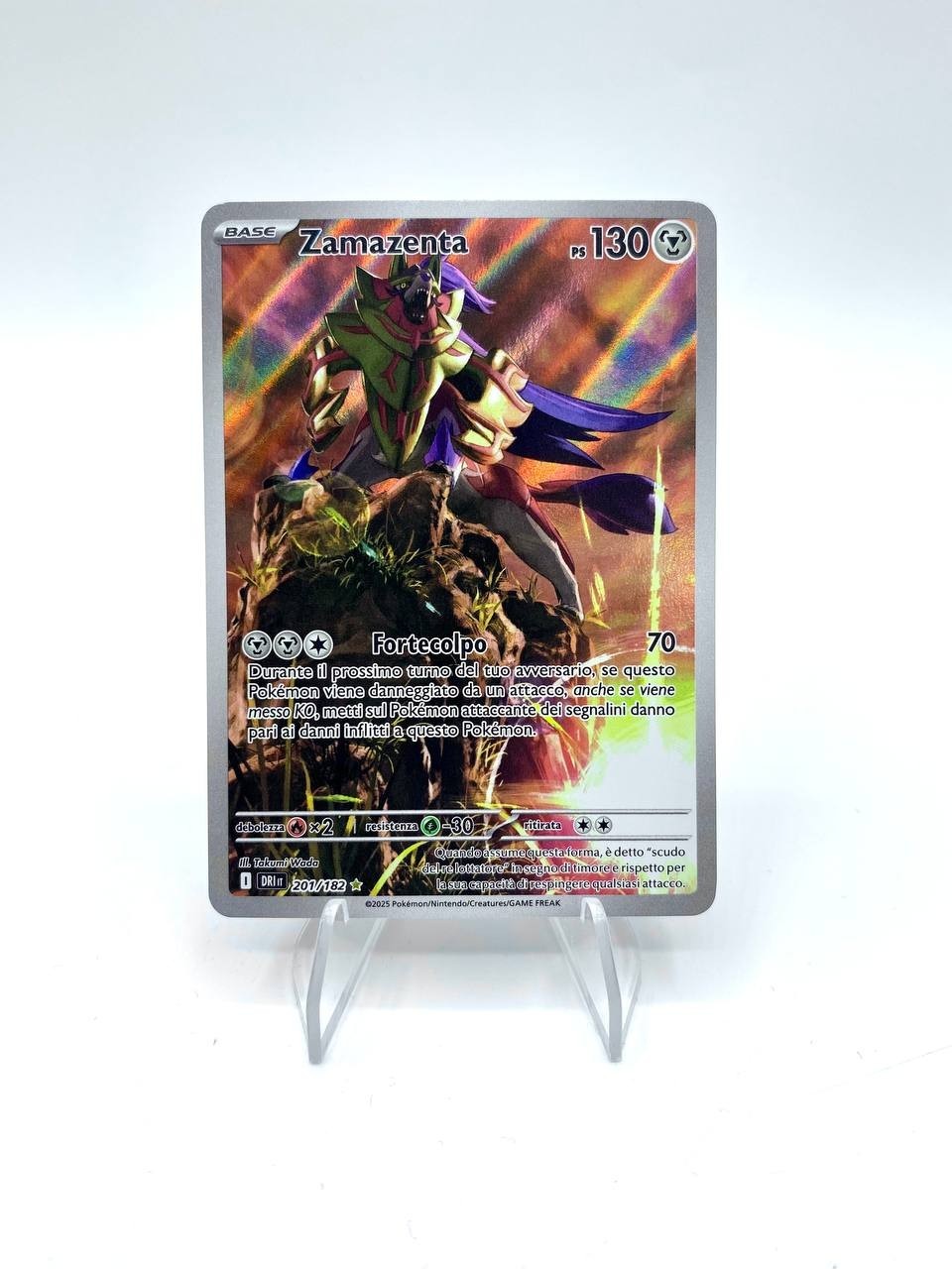 Carta Pokemon ZAMAZENTA 201/182 Rivali Predestinati DRI Illustration Art ITA NM