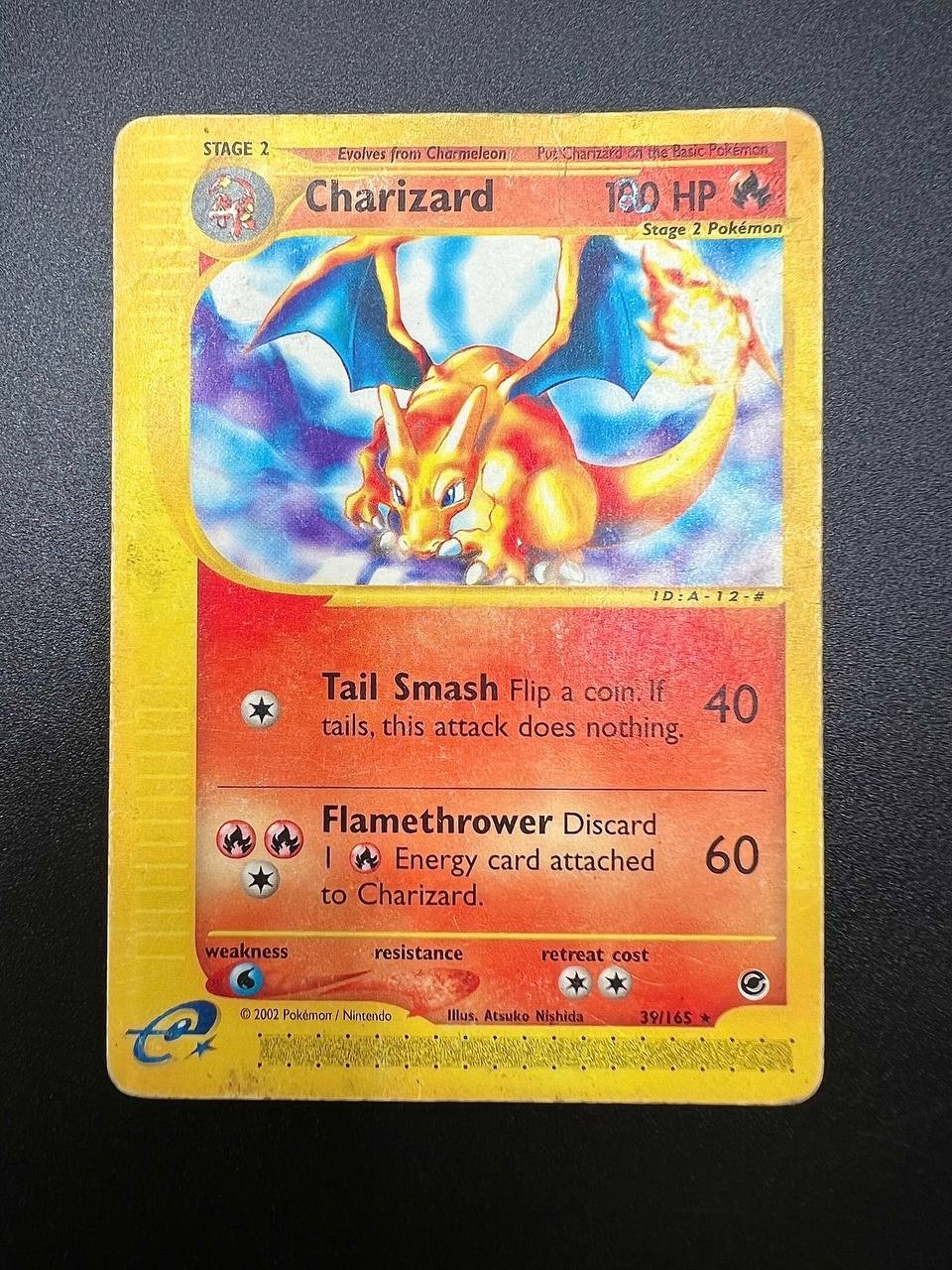 carta pokemon Charizard EX39 Expedition inglese poor inked rara non holo