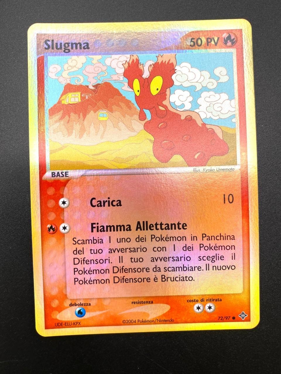 Carta pokemon Slugma Reverse Holo ex Drago 72/97 Near mint Italiano Vintage
